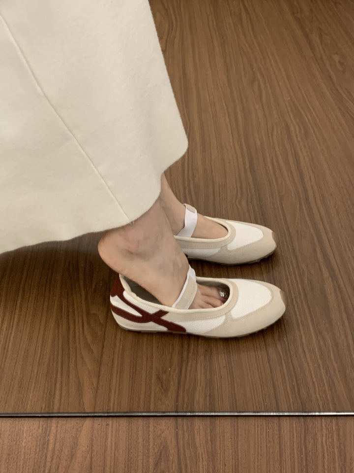 Dame Ballerinas med elastisk rem Stilla