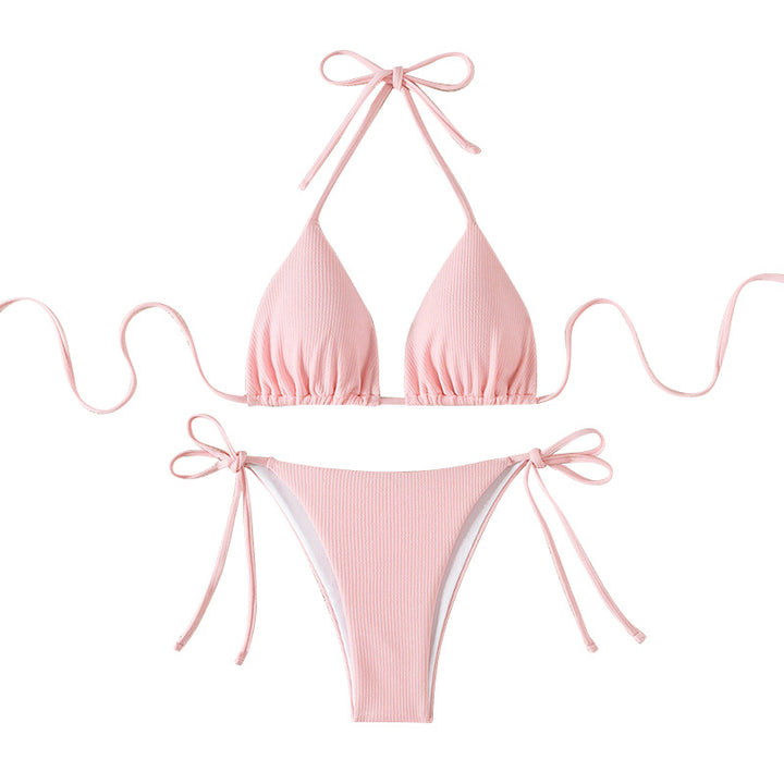 Dame Triangel-Bikini med justerbare stropper og raffinerede detaljer Skovae