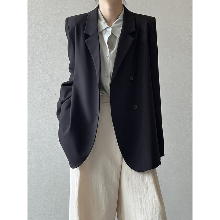 Dame elegant dobbeltbrystet blazer med skræddersyet silhuet og fin stof Stilla
