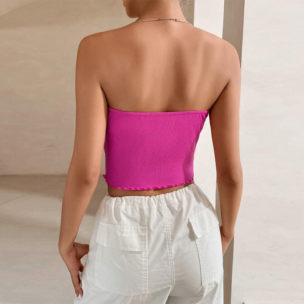 Kvinder crop bodysuit med off-the-shoulder design og asymmetrisk kant Stilla