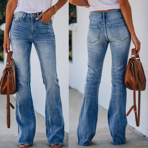 Dame Flared Jeans med høj talje og afslappet snit Stilla