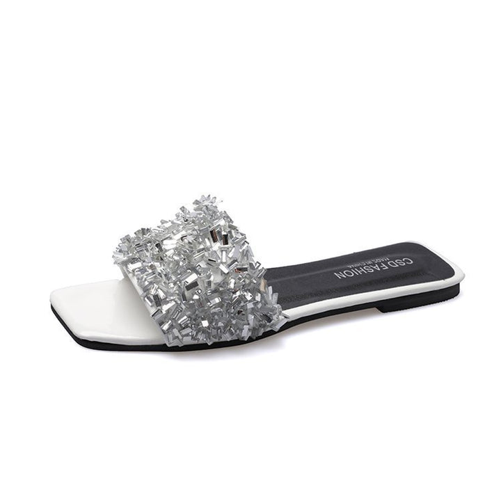 Dame Glamourøse Slippers med glitrende strass-akkent Stilla