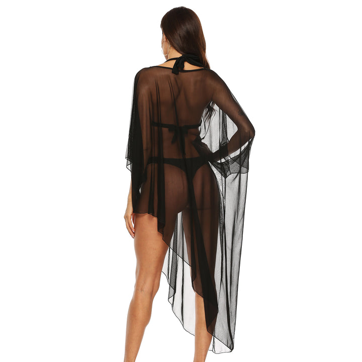 Dame transparent strandoverdel med elegante ærmer Skovae