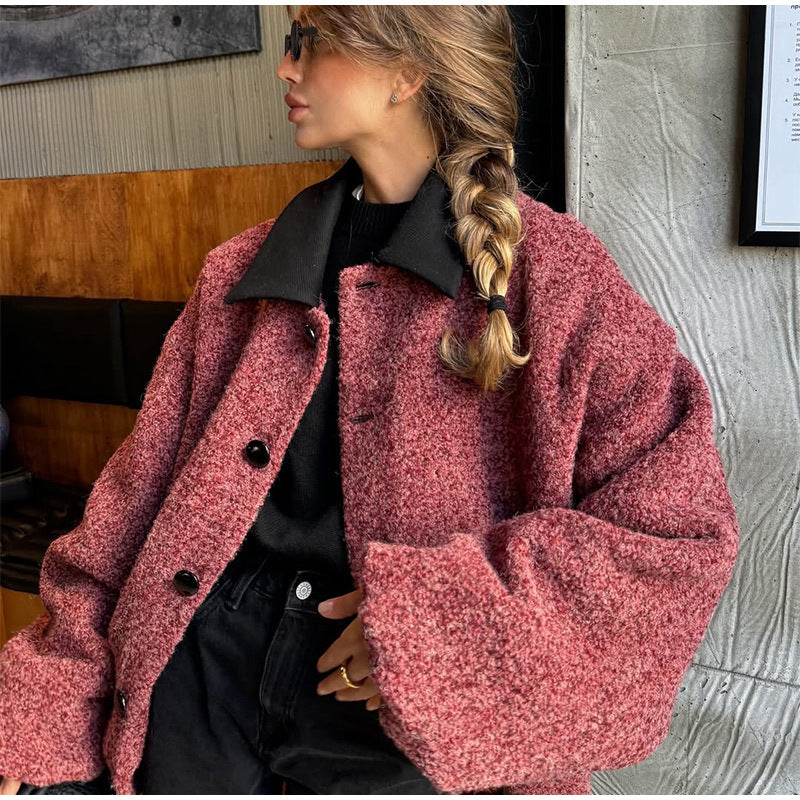 Dame oversized uldjakke Stilla