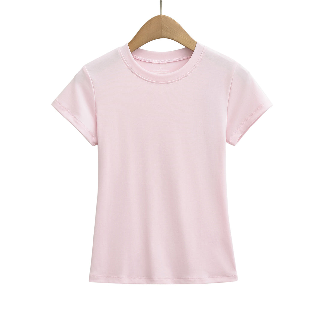 Dame klassisk Rundhals T-shirt lavet af blødt bomuldsstof Stilla
