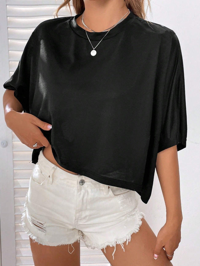 Dame crop-top med bred pasform Skovae