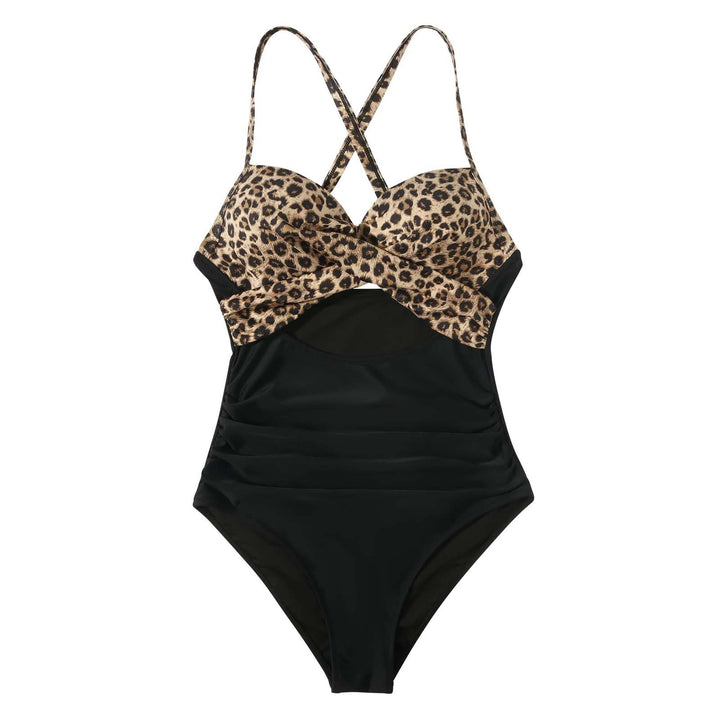 Femme Cut-Out Krydsryg Énstyks Badedragt Stilla