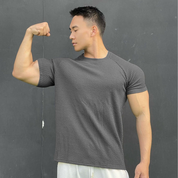 Herre Åndbart Fitness T-shirt med struktureret overflade Stilla