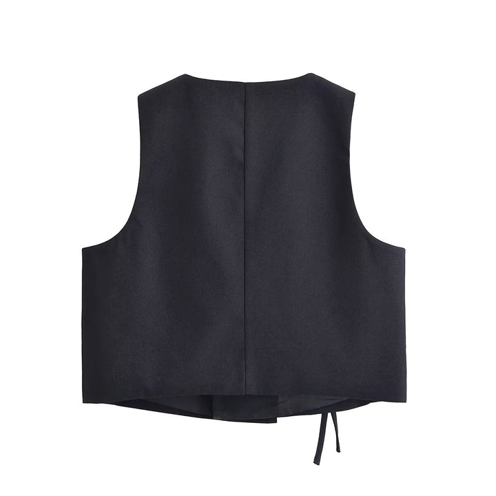 Dame indpakningsbluse med smart knude og elegant pasform Stilla