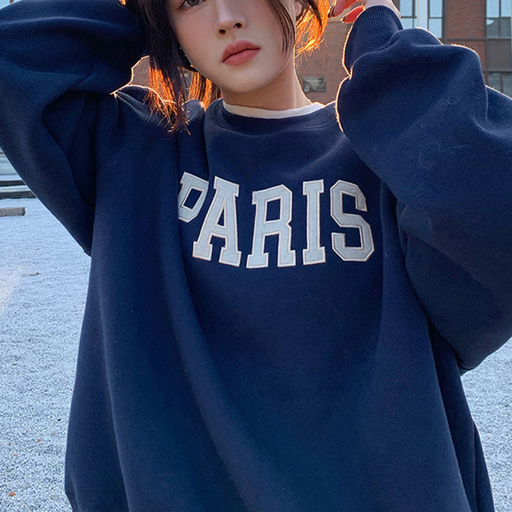 Dame casual sweatshirt med karakteristisk skrift Skovae