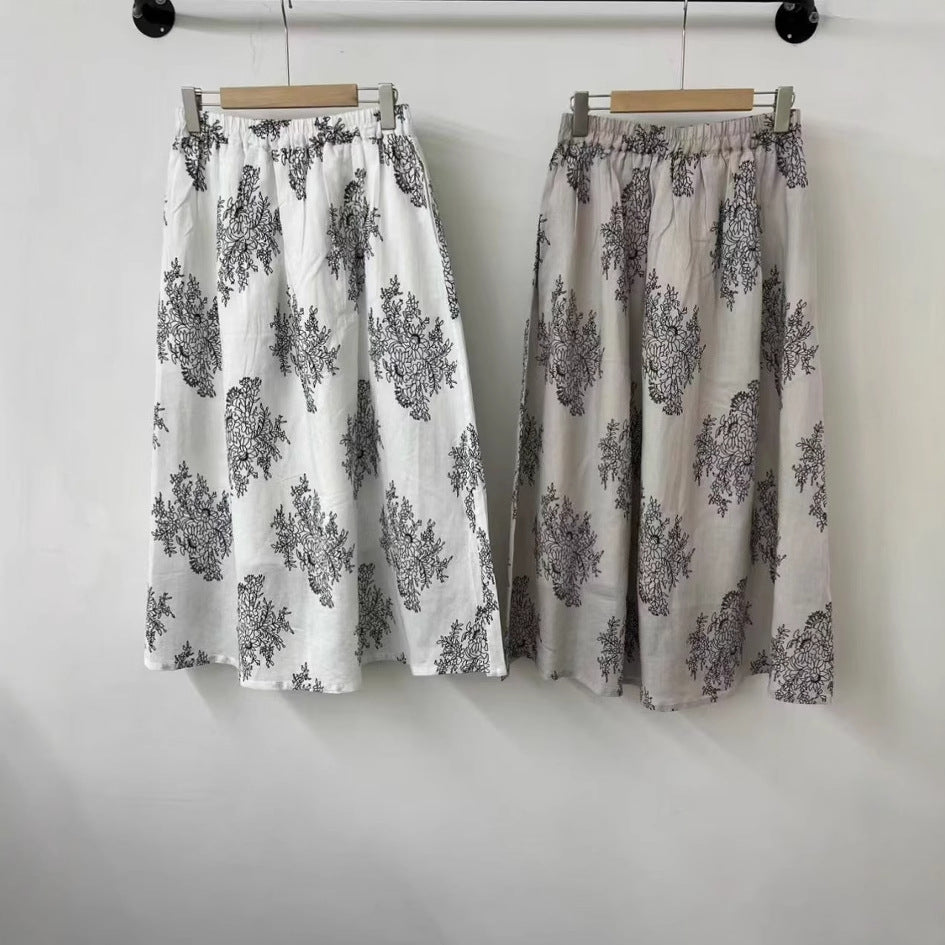 Dame Floral Print Relaxed Culotte Bukser Stilla