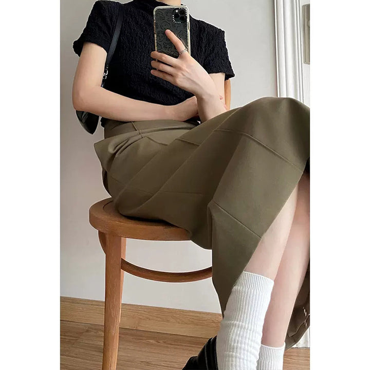 Damer elegant langærmet top med struktureret design Stilla