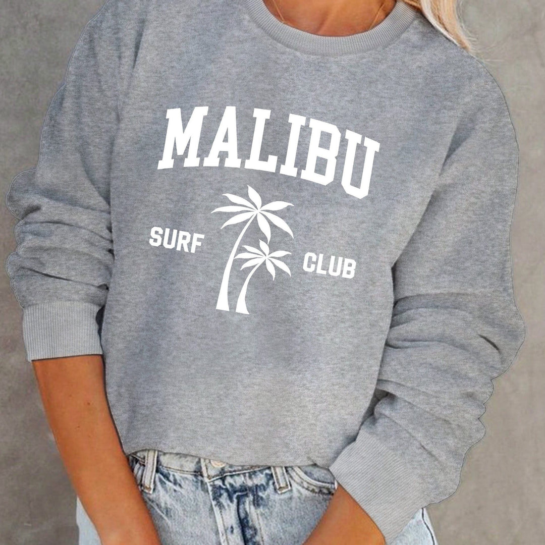 Dame sweatshirt med afslappet surf klub print Stilla