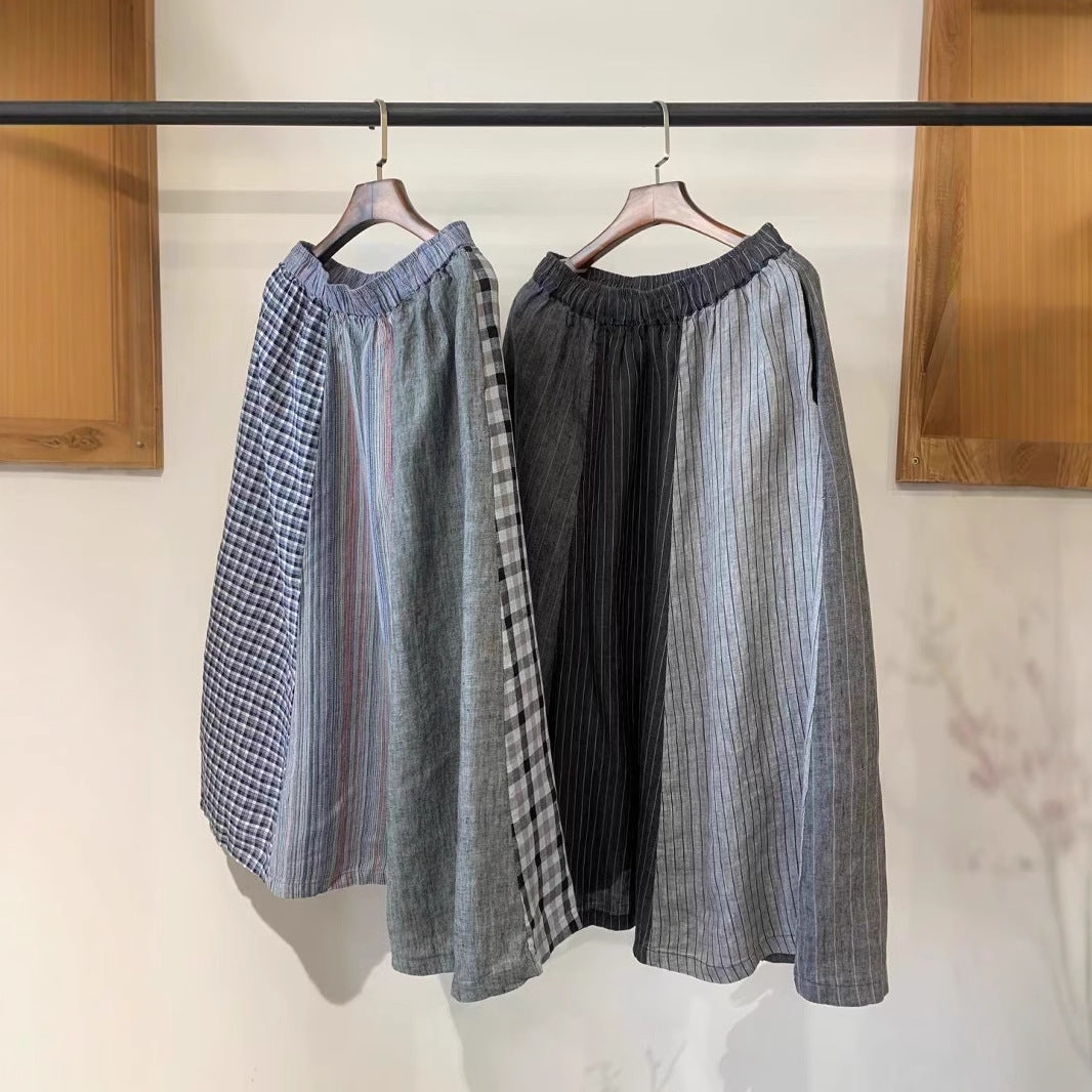 Dame Casual Blandet Stof Midi Nederdel Stilla