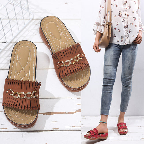 Dame Frynse Slides Stilla