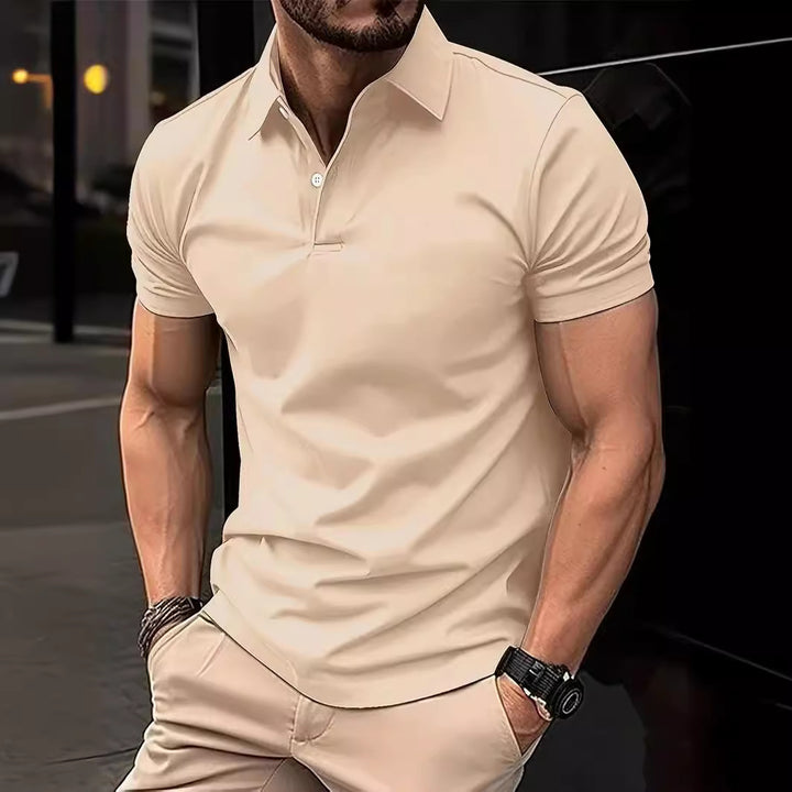 Herre polo shirt med kropsnær pasform og åndbare egenskaber Stilla