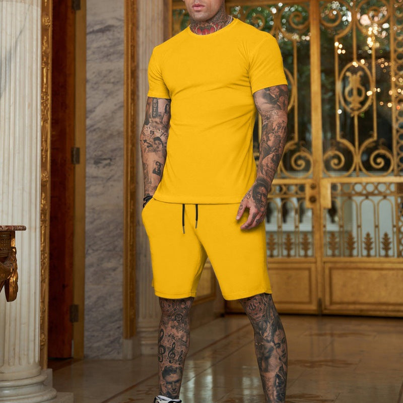 Herrer sporty T-shirt og shorts sæt Stilla