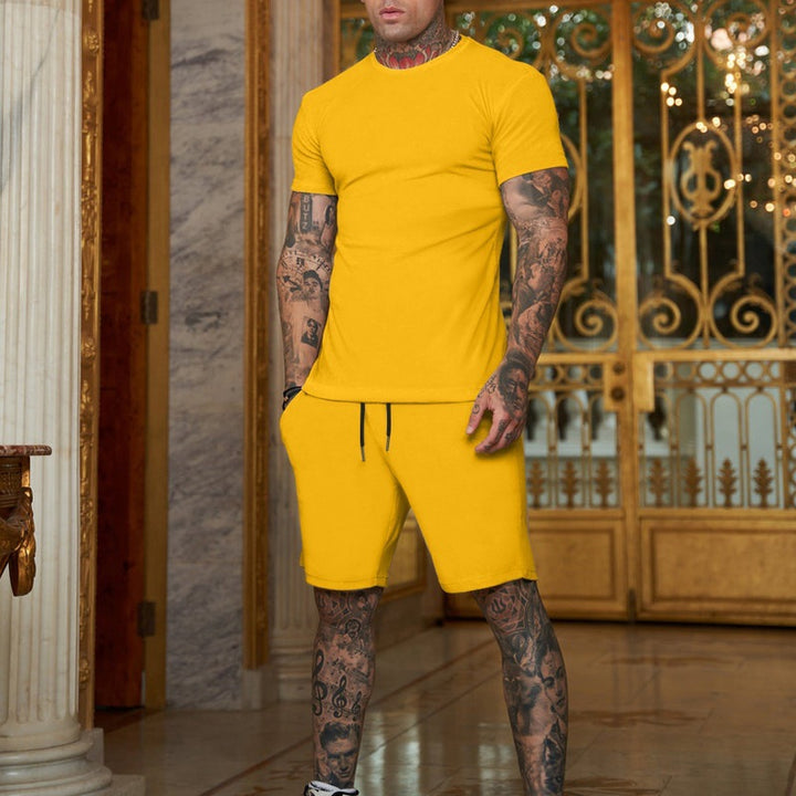 Herrer sporty T-shirt og shorts sæt Stilla