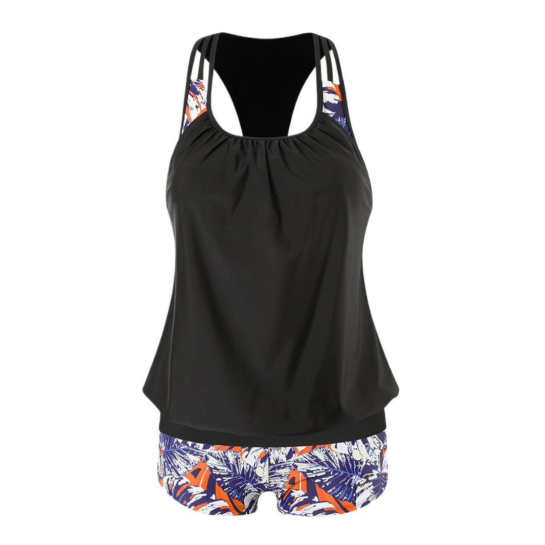 Femme Athletic Tankini Sæt med stilfulde trykshorts Stilla