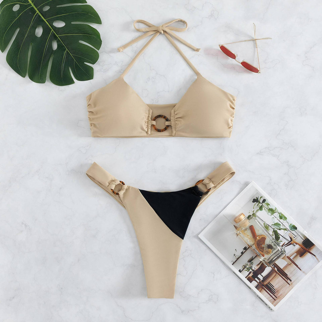 Dame Bikini-sæt med elegant ringdetalje og justerbart strop-system Stilla
