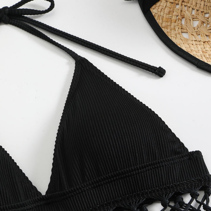 Dame fritids sommer bikini med moderne frynser Skovae