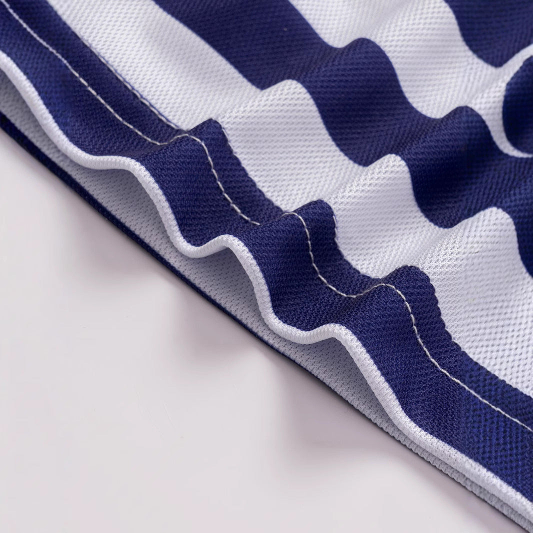 Herrer Langærmet Polo-shirt med moderne stribemønster og komfortabel krave Stilla