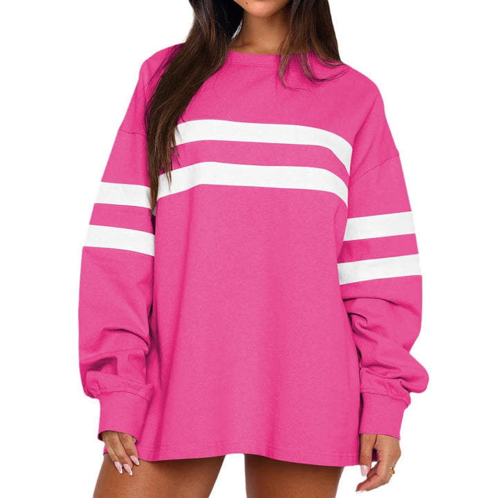 Dame Casual Sweatshirt med brede striber Stilla