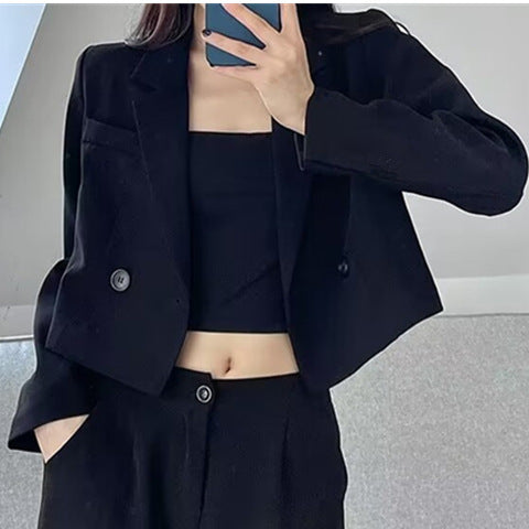 Kvinders fashionable cropped blazer jakke Stilla