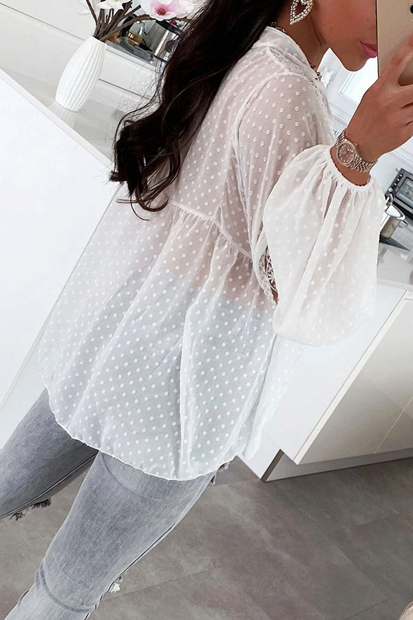 Stilla | Swiss Dot Babydoll Top