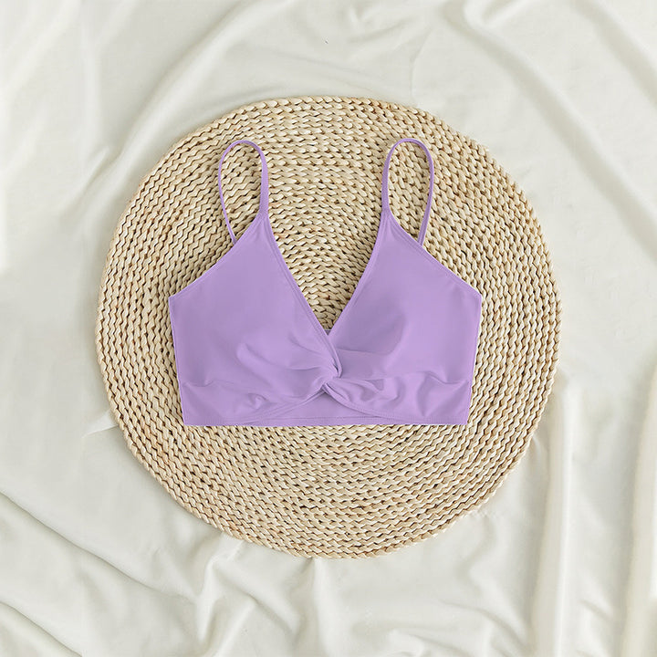 Dame Bikini-top med indpakningsdesign og justerbare stropper Skovae