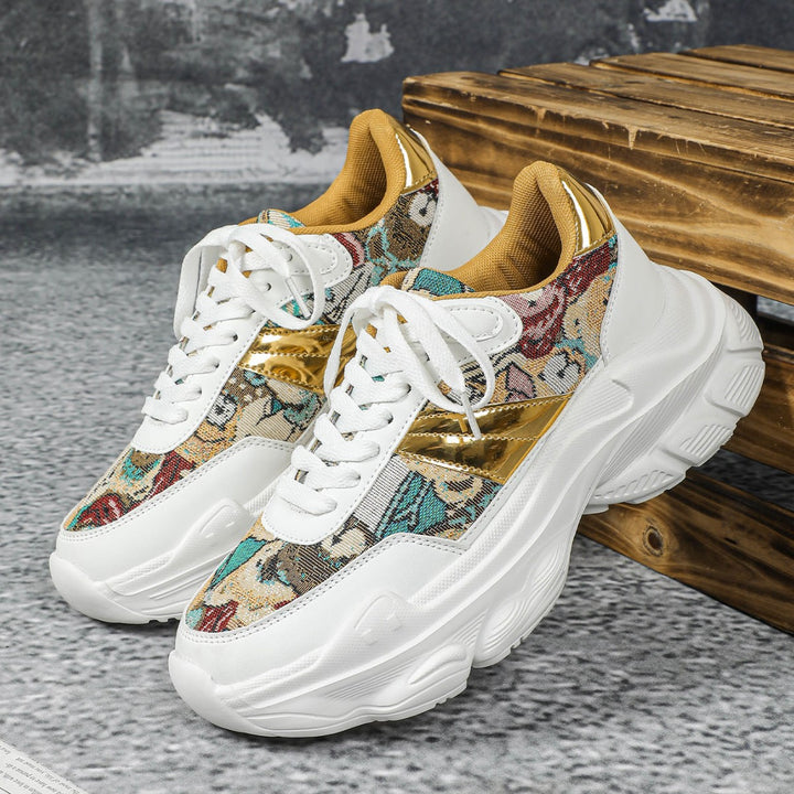 Dame Mode Fritids-sneakers med tekstureret overflade og glitrende accenter Stilla