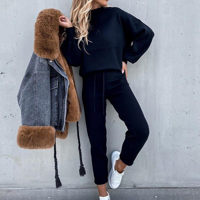 Dame Komfortabel Lounge-sæt med loose fit og elastisk bånd Stilla