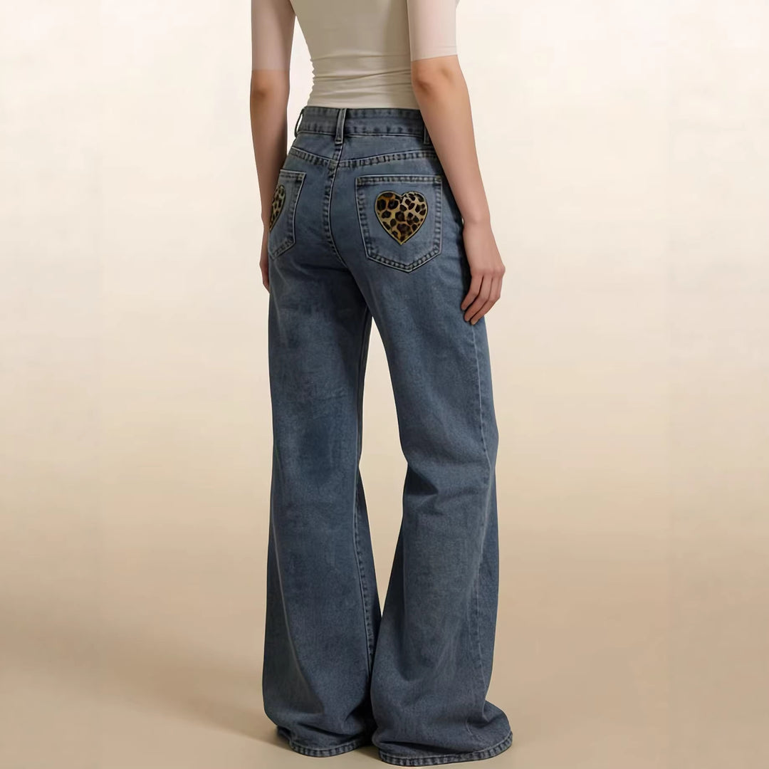 Dame Vidde High-Waist Jeans med særlige syningsdetaljer Skovae