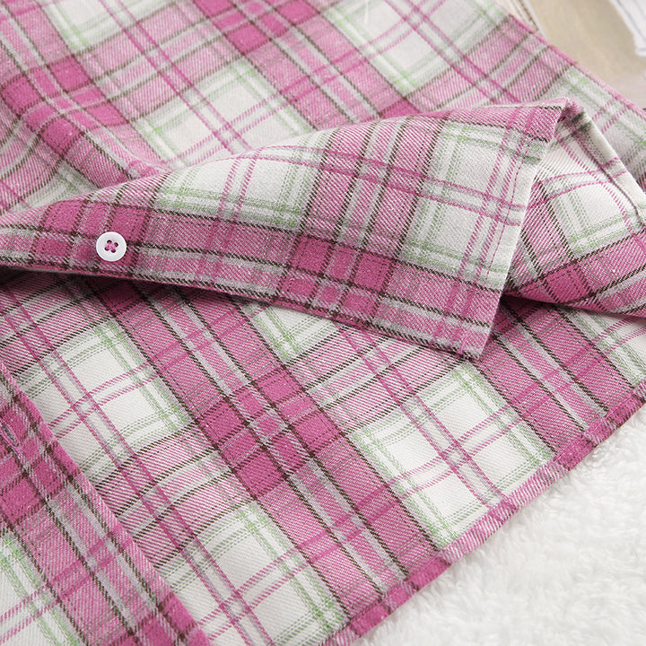 Dame pyjamasæt med ternet design og behagelig pasform Stilla