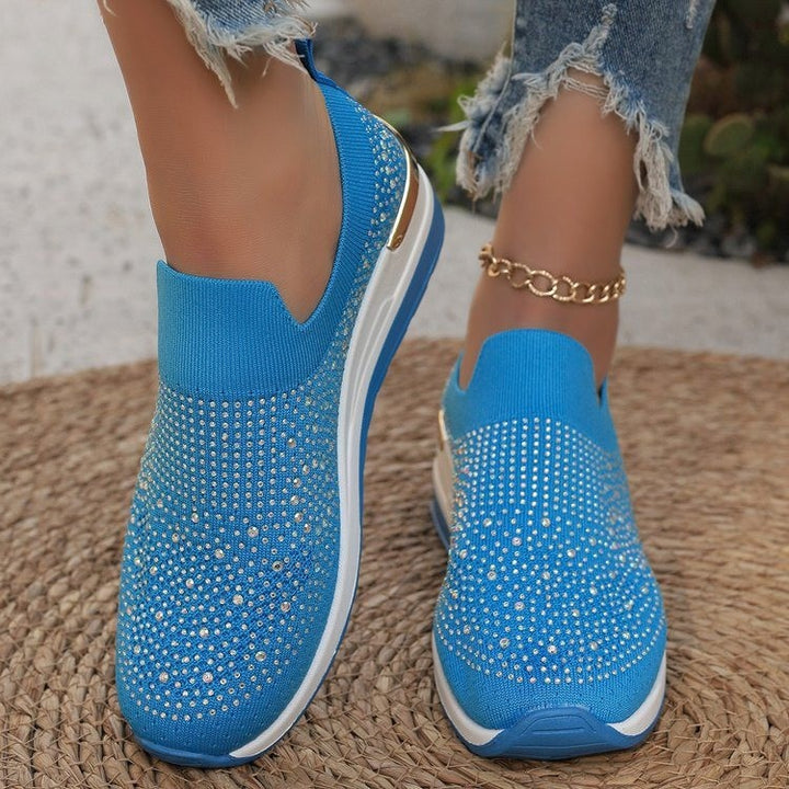Dame Glitrende Slip-On Sneakers med ergonomisk dæmpning og stødabsorberende sål Stilla