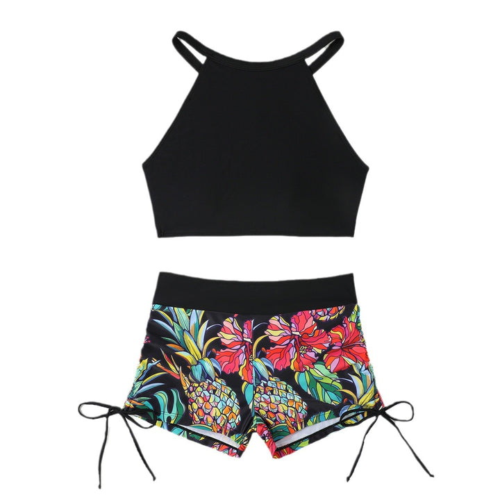Dame Sporty bikini sæt med farverigt mønster Skovae