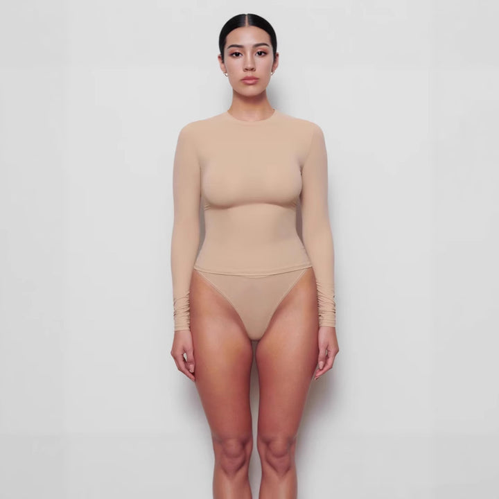 Dame Lange ærmer Stretch Bodysuit Stilla