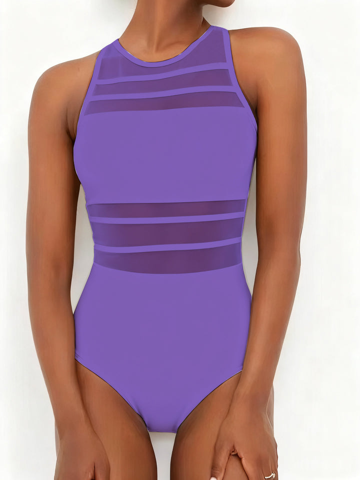 Dame Sporty jumpsuit med gennemsigtige indlæg Skovae