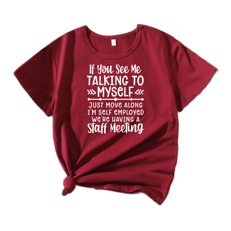 Dame Fritid Selvstændig Citat T-Shirt Stilla