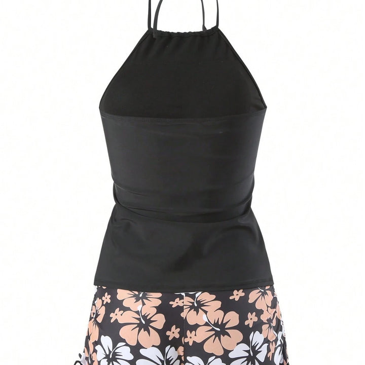 Damer Sportives Tankini-sæt med blomsterprint Skovae