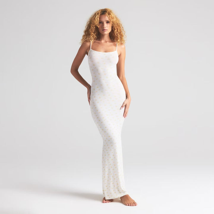 Damer Elegant Spaghetti-Rem Maxi-Kjole Stilla