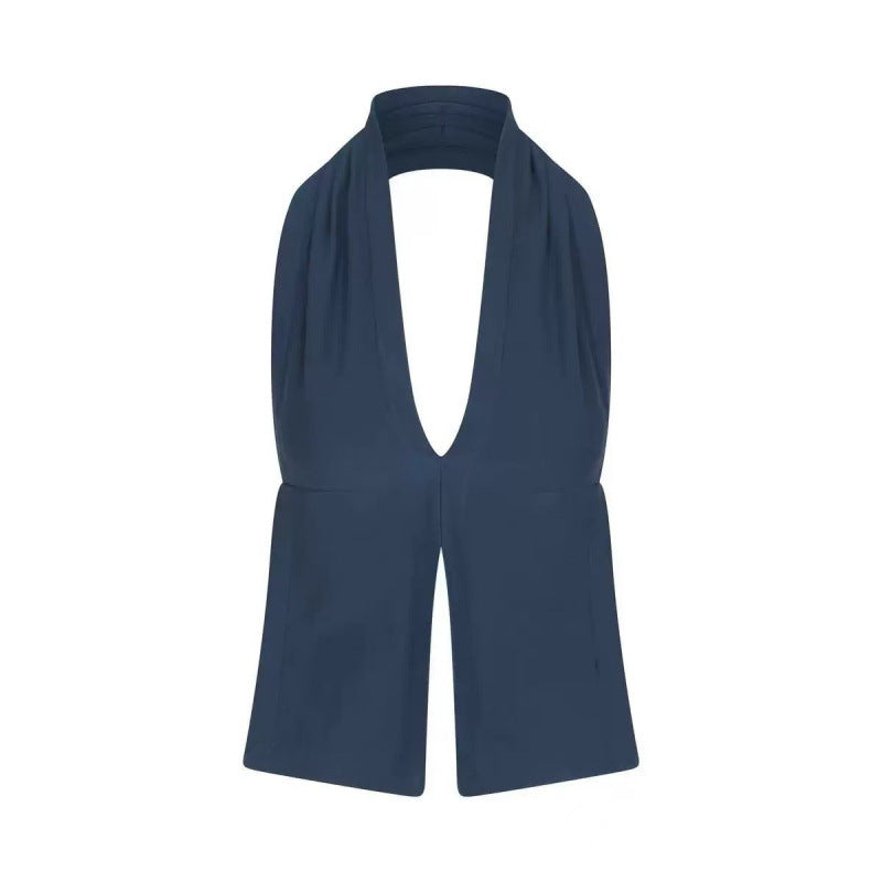 Dame Plisseret Jumpsuit med åben ryg Stilla