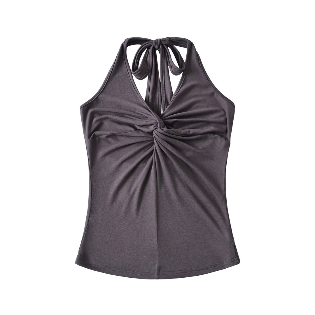 Dame Sporty Top med justerbar rygdetalje og raffineret drapering Stilla