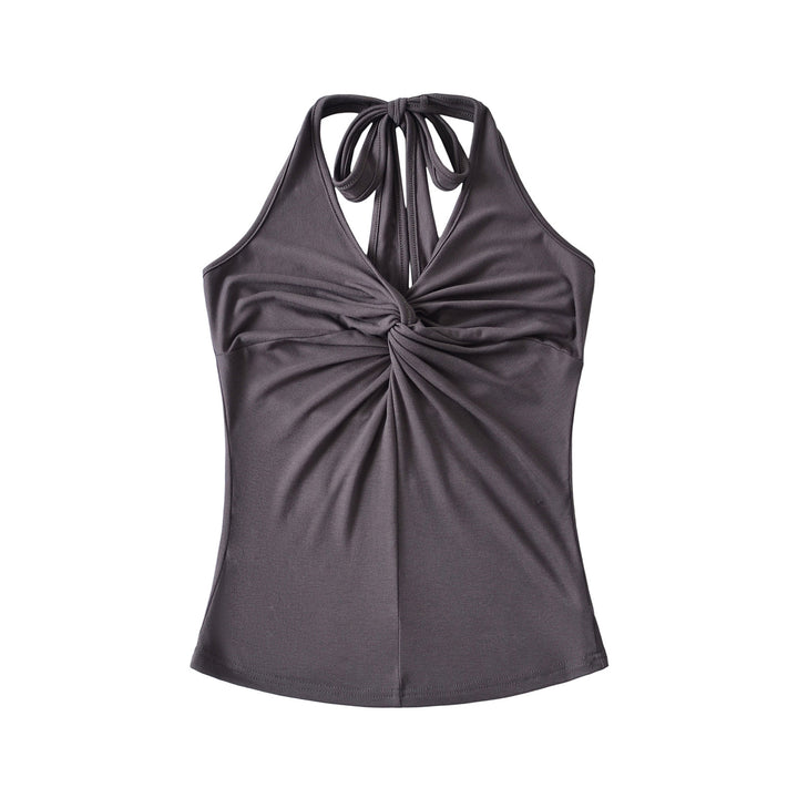 Dame Sporty Top med justerbar rygdetalje og raffineret drapering Stilla