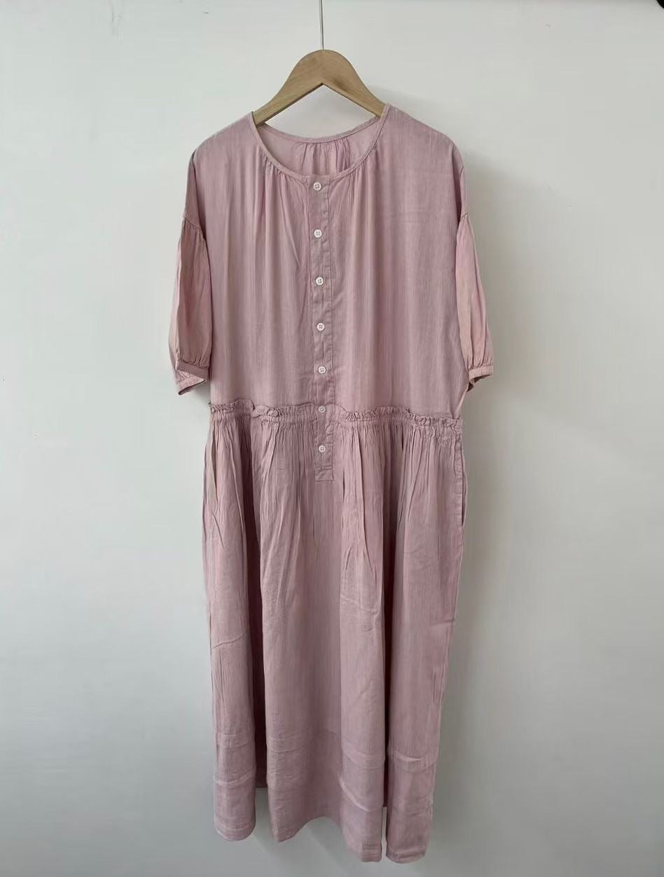 Femme Casual Knap-op Kjole Stilla