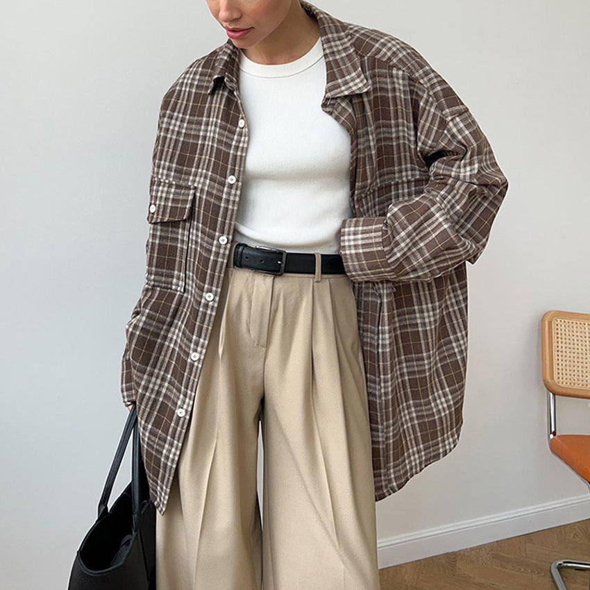 Dameternetternede overshirt jakke Stilla