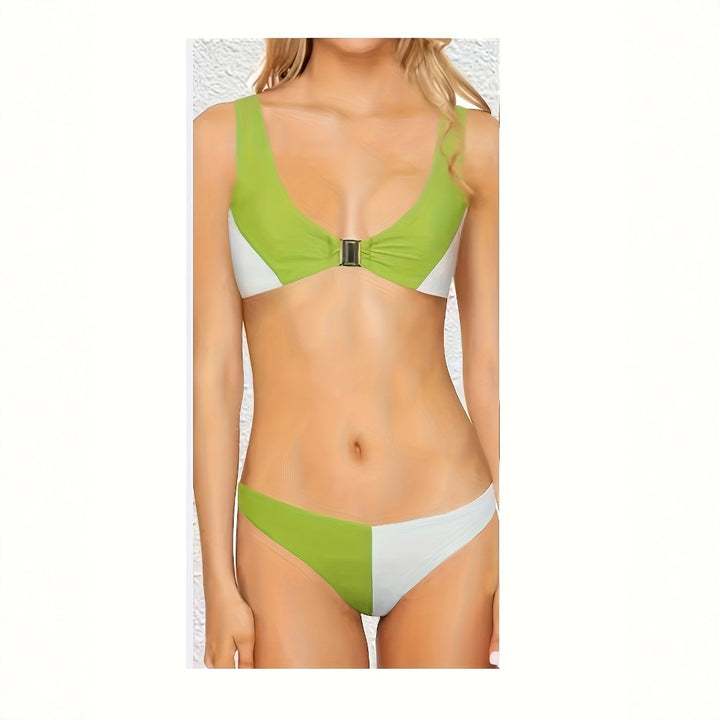 Dame Bikinis med dyb V-udskæring og smalle stropper Skovae