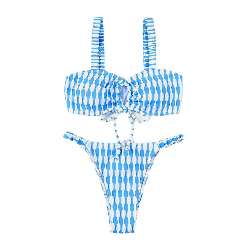 Dame bikini-sæt med legende snøre-design og figursygende pasform Stilla