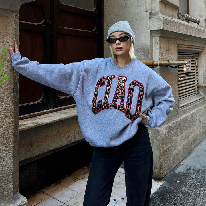 Kvinders Urban Sweatshirt med iøjnefaldende logo Stilla