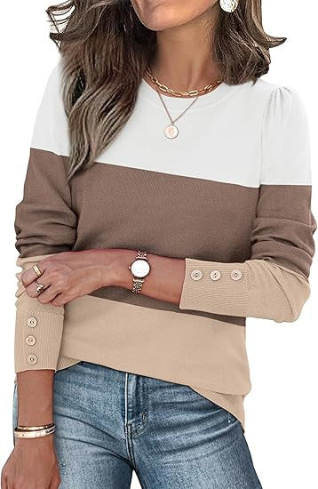 Kvinders afslappede sweater med knapdetaljer Stilla